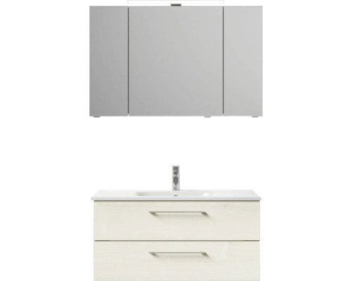 Koupelnová umyvadlová souprava se zrcadlovou skříňkou