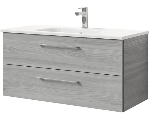 Skříňka pod umyvadlo se dvěma zásuvkami a umyvadlem