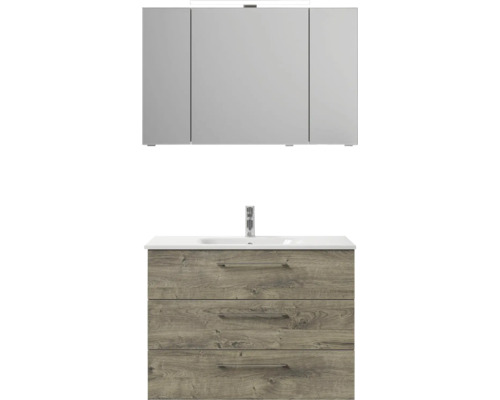 Koupelnová umyvadlová sestava se zrcadlovou skříňkou