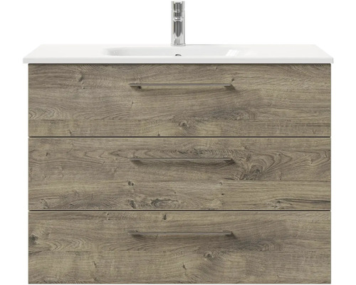 Skříňka pod umyvadlo se třemi zásuvkami a umyvadlem