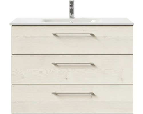 Skříňka pod umyvadlo se třemi zásuvkami, umyvadlem a baterií