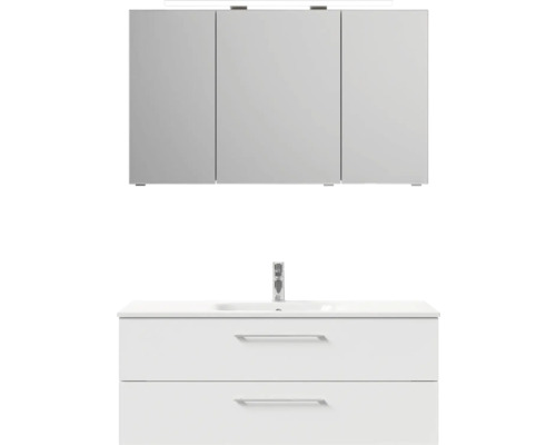 Koupelnová umyvadlová sestava se zrcadlovou skříňkou