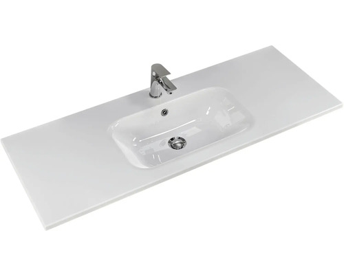 Deska umyvadla se zapuštěným umyvadlem a baterií