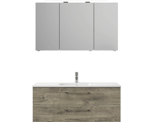 Koupelnová umyvadlová sestava se zrcadlovou skříňkou