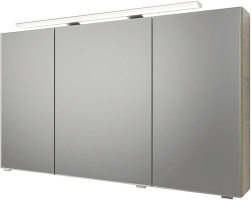 Zrcadlová skříňka se třemi dvířky a osvětlením