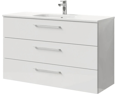 Skříňka pod umyvadlo se třemi zásuvkami a umyvadlem