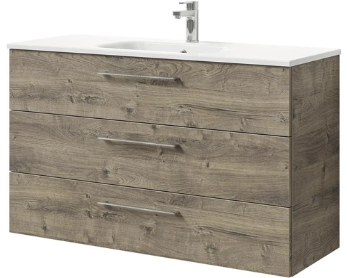 Skříňka pod umyvadlo se třemi zásuvkami a umyvadlem