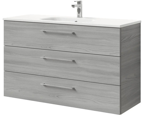 Skříňka pod umyvadlo se třemi zásuvkami a umyvadlem