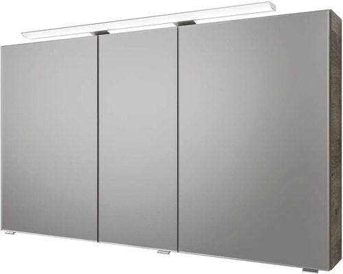 Zrcadlová skříňka se třemi dvířky a osvětlením