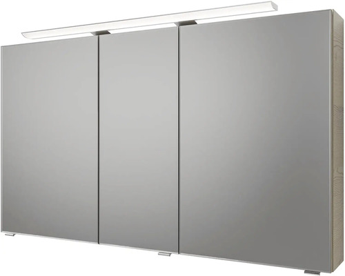 Zrcadlová skříňka se třemi dvířky a osvětlením