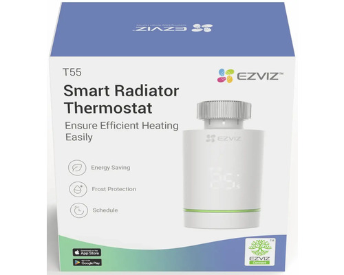 Balení chytré hlavice termostatu T55 od společnosti EZVIZ
