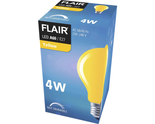 Balení nestmívatelné LED žárovky Flair A60/E27 s výkonem 4 watty