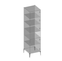 Koupelnová skříňka vysoká Devo Lotos pravá bronzová 50 x 190 x 53 cm LF-SZS2D+OTPR50-F115