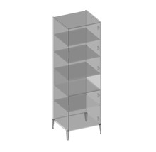 Koupelnová skříňka vysoká Devo Lotos pravá bronzová 50 x 190 x 53 cm LF-SZS2D+OTPR60-F115