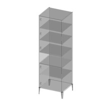Koupelnová skříňka vysoká Devo Lotos levá krémově bílá 60 x 190 x 53 cm LF-SZS2D+OTLE60-F98