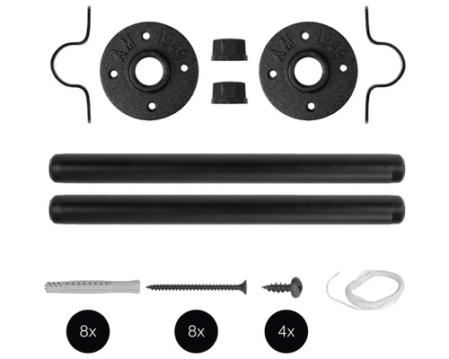 Konzole pro police z kovu se šrouby a hmoždinkami