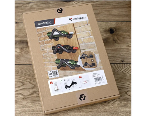 Balení držáku regálu na víno v trubkovém designu