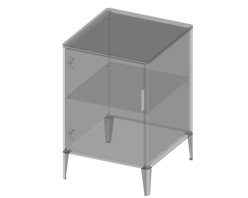 Noční stolek s dvířky a policí