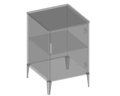 Noční stolek s dvířky a nožičkami