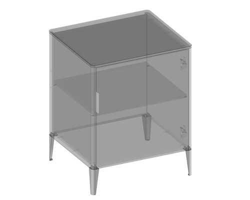 Noční stolek s dvířky a policemi