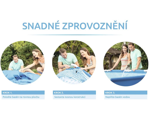 Návod na sestavení bazénu ve třech krocích