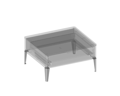 Obdélníkový zahradní stůl s kovovýma nohama