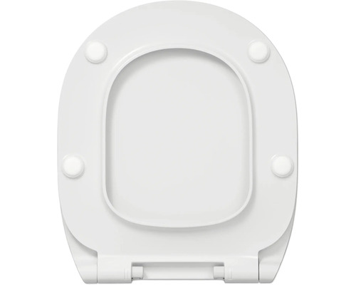 Bílé záchodové prkénko shora