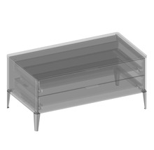 Koupelnová skříňka nízká Devo Lotos krémově bílá/černá 100 x 46 x 53 cm LF-SZS2SN100x46-F98