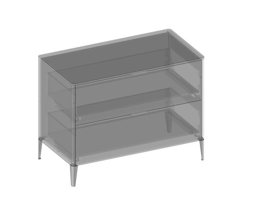 Noční stolek se dvěma zásuvkami a nožičkami