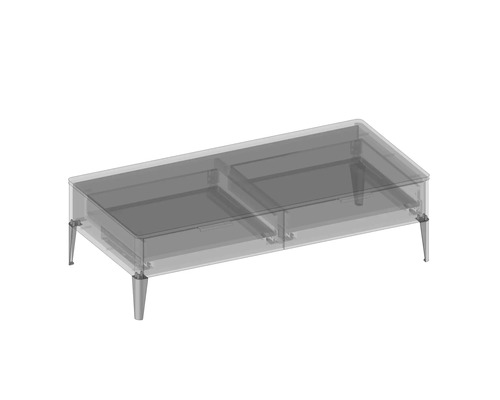 Konferenční stolek se zásuvkami a nohami