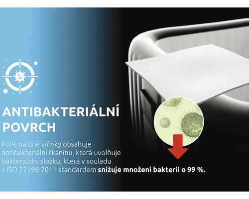 Antibakteriální povrch redukuje růst bakterií