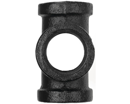 Černý litinový T-kus pro potrubní spoje