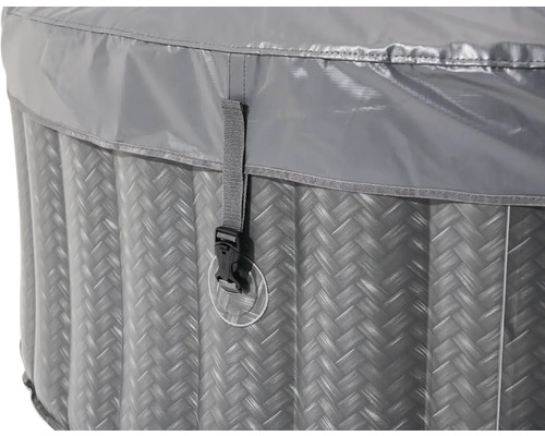 Detail nafukovací vířivky s krytem a uzávěrem