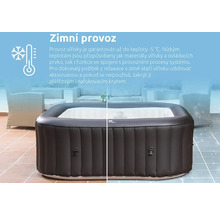 Nafukovací vířivka pro zimní provoz venku.