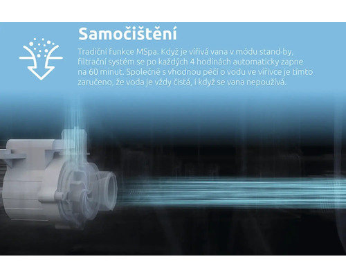 Samočisticí funkce vířivky