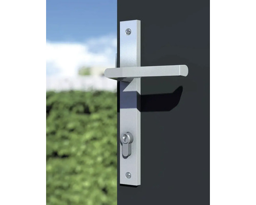 Kování dveří se zámkem a klikou