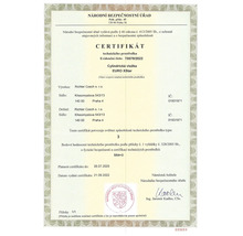 Certifikát pro cylindrickou vložku EURO XStar
