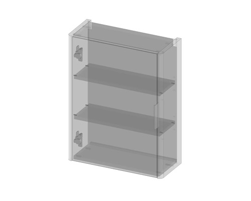 Lékárnička se třemi policemi a dvířky