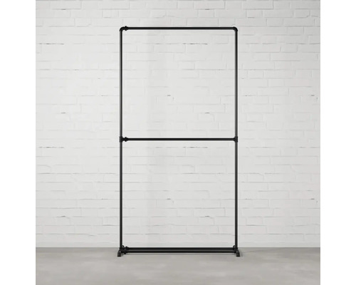 Stojan na oblečení z trubek se dvěma tyčemi