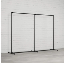 Dvojitý věšák na šaty z kovové trubky