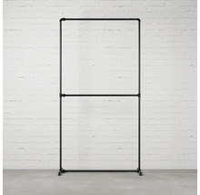 Kovový věšák na oblečení se dvěma tyčemi