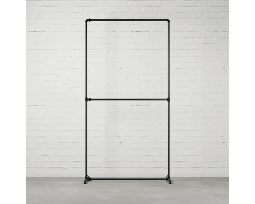 Kovový věšák na oblečení se dvěma tyčemi