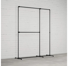 Dvojitý věšák na oblečení z kovových trubek