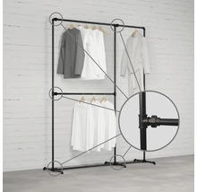 Stojan na šaty se dvěma úrovněmi a trubkovým designem