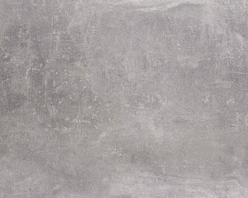 Šedá podlahová dlaždice s betonovým vzhledem.