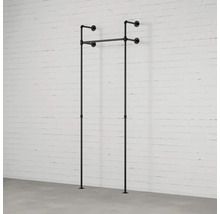 Nástěnný šatní věšák z kovových trubek