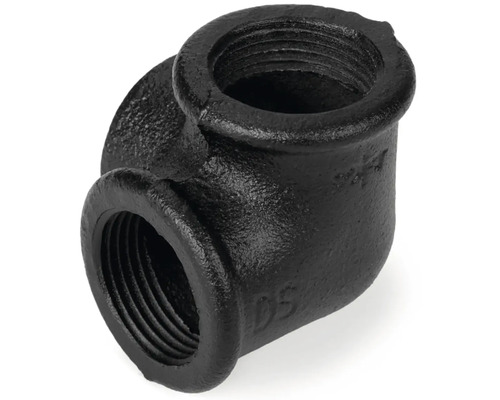 Černý temperovaný litinový oblouk s vnitřním závitem