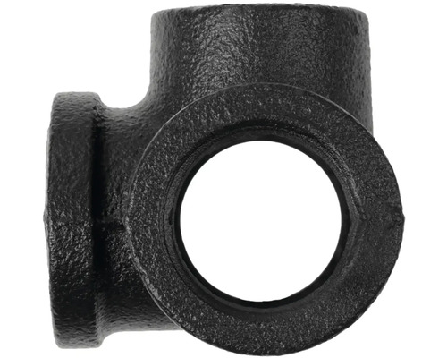 Černý litinový T-kus pro trubkové spoje