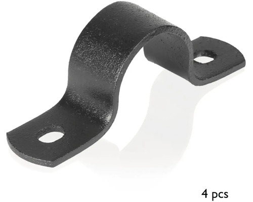 Čtyři kovové trubkové spony