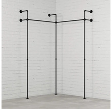 Rohový věšák na šaty z trubek do šatny